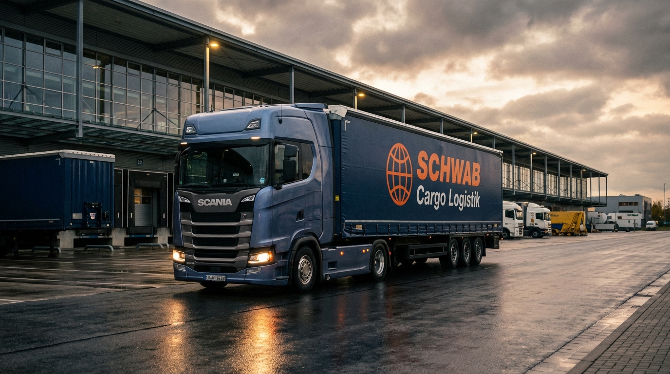 SCHWAB Scania LKW für Komplettladungen auf der Autobahn