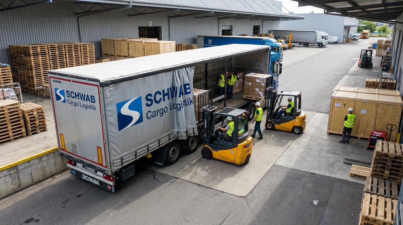 Stückgut-Verladung an der Rampe